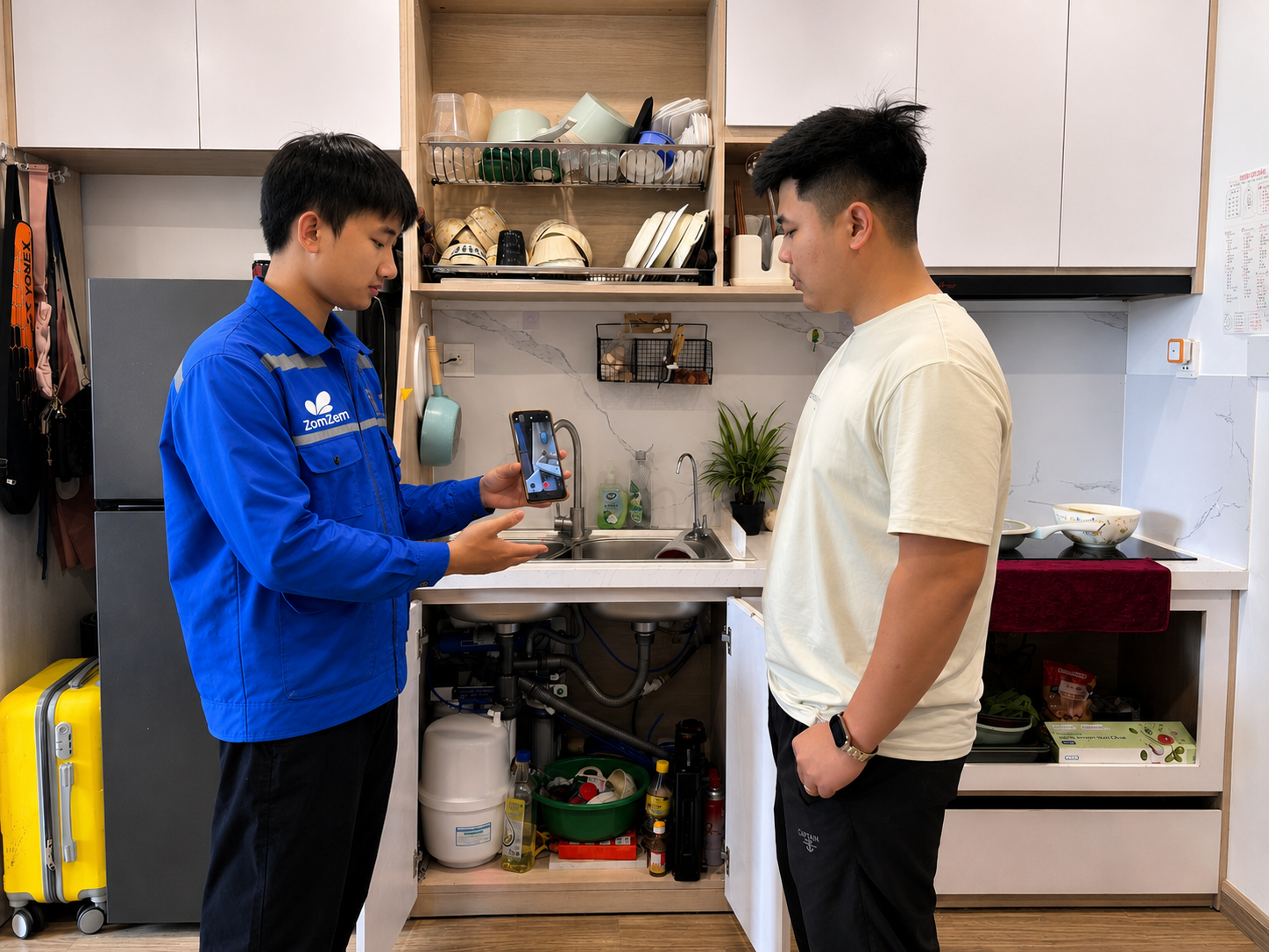 Xin phép ghi hình & kiểm tra máy