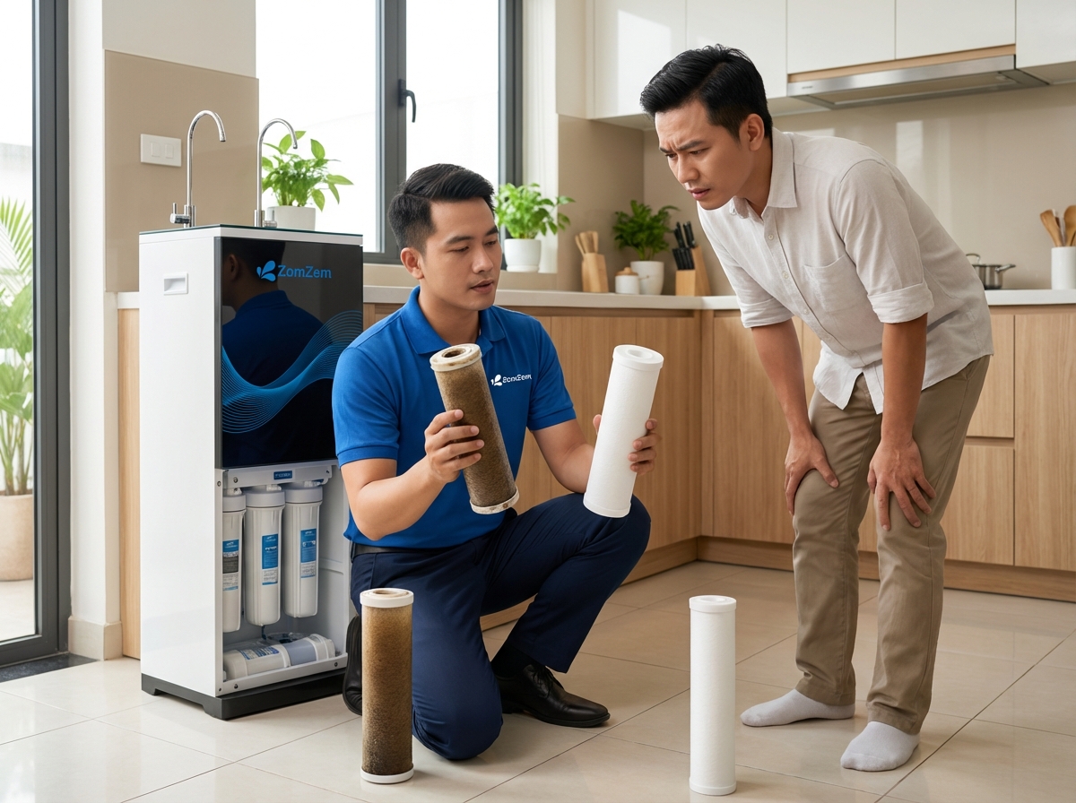 Quên Thay Lõi Lọc Thô 1, 2, 3: "Sát Thủ" Thầm Lặng Phá Hủy Máy Lọc Nước