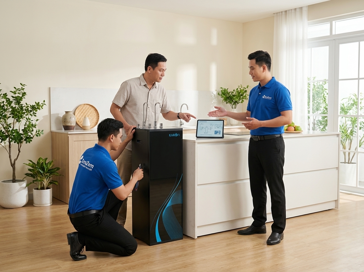 Vị Trí Đặt Máy Lọc Nước: Hướng Dẫn Toàn Diện Để Máy Bền, Nước Sạch