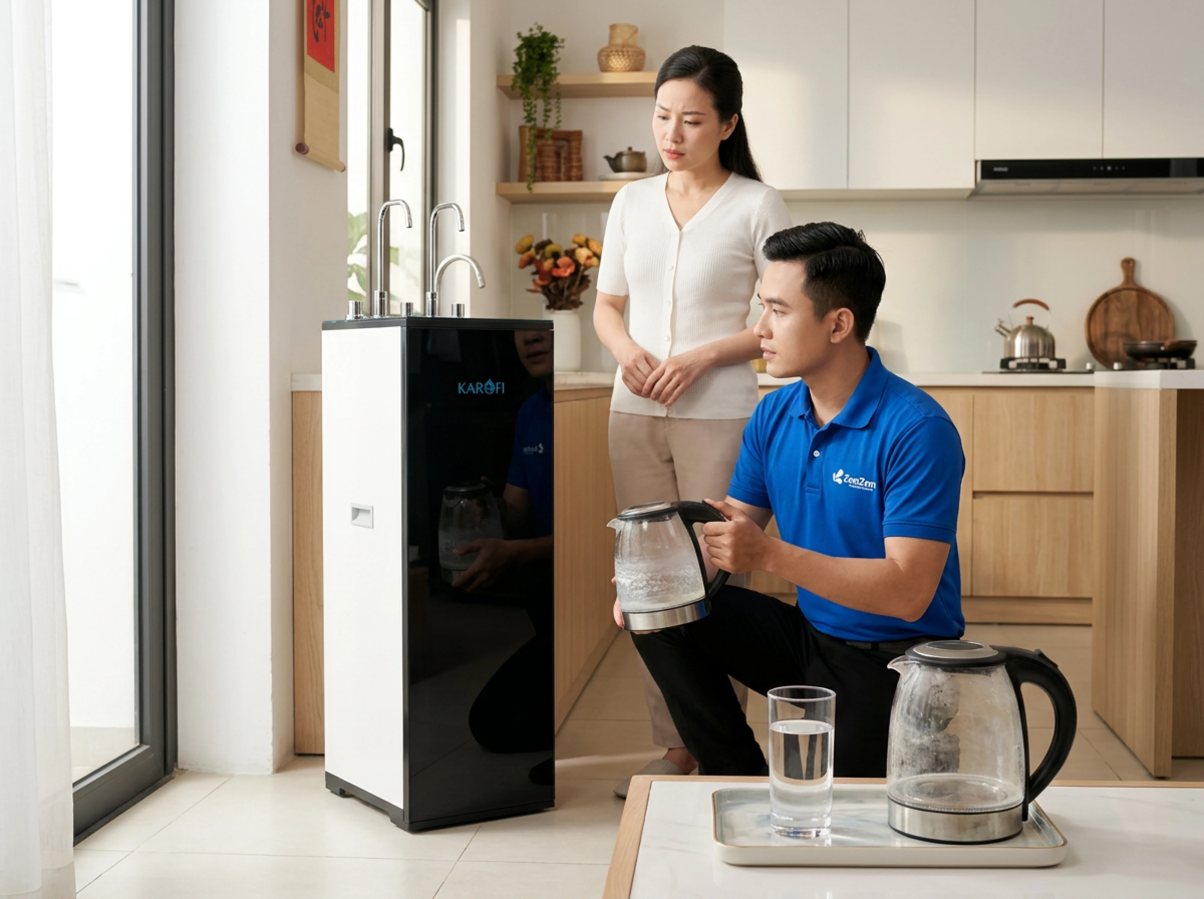 Nước Có Cặn Trắng? Dấu Hiệu Nguy Hiểm & Giải Pháp Từ ZOMZEM